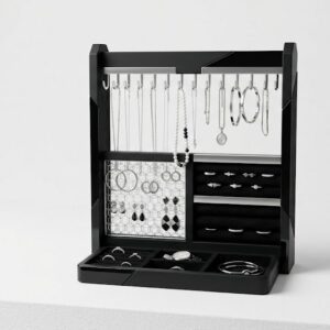 „Monochrome Elegance” – Prémium Ékszertartó és Rendszerező Állvány